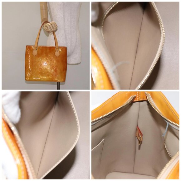 LOUIS VUITTON Monogram Vernis Houston Hand Bag Beige - Picture 14 of 14